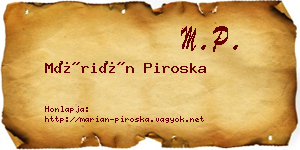 Márián Piroska névjegykártya